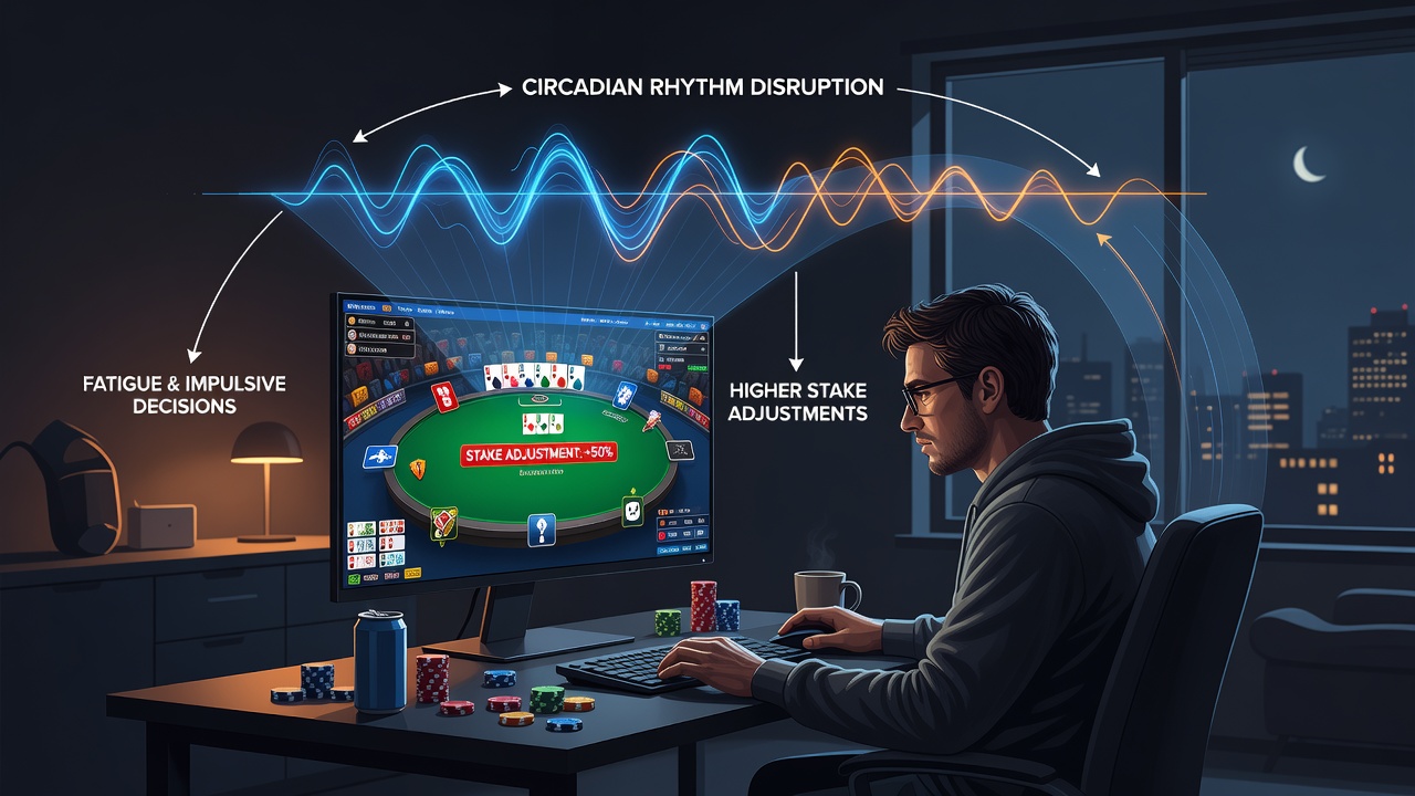 Overnight online table game session showing player interface with clock and betting controls