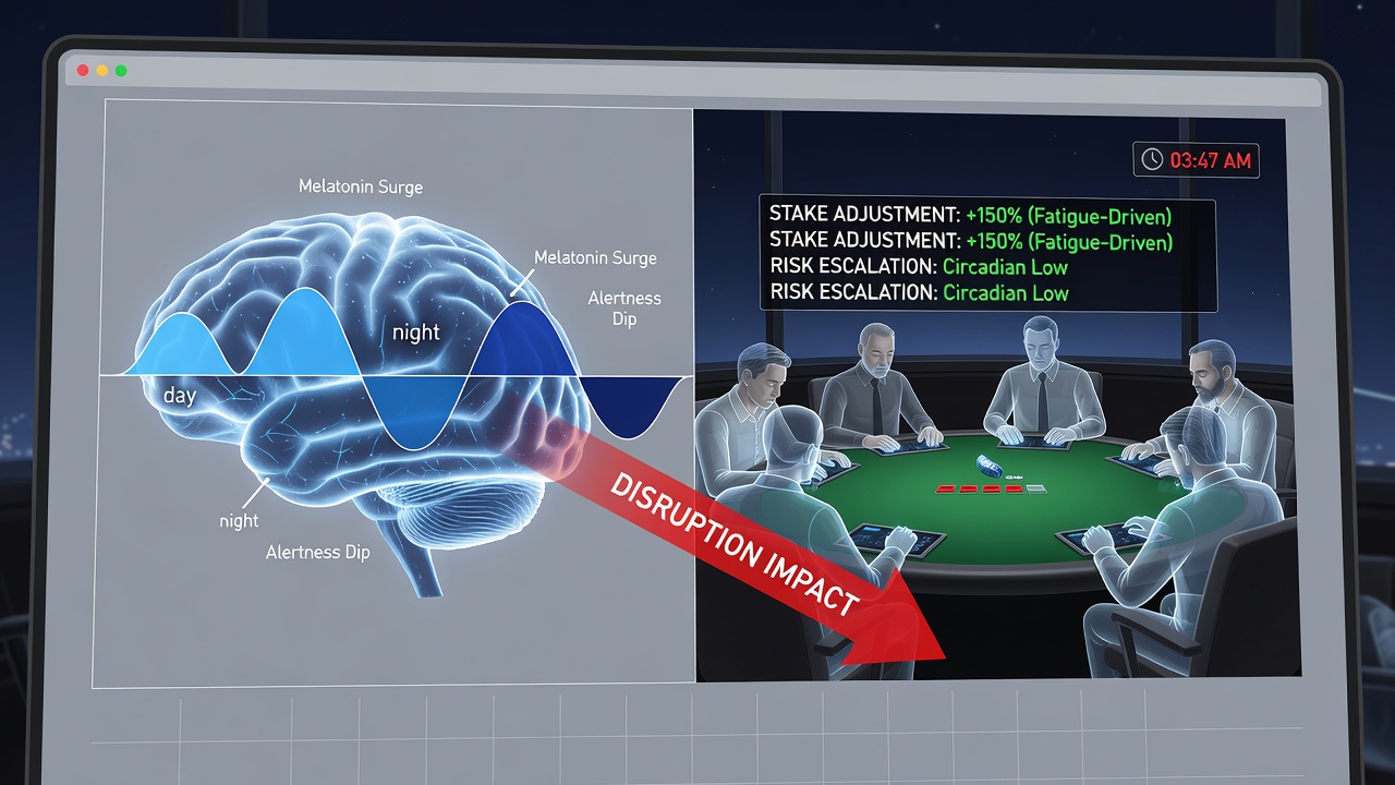 Data visualization of stake adjustments correlated with time of night in online table games