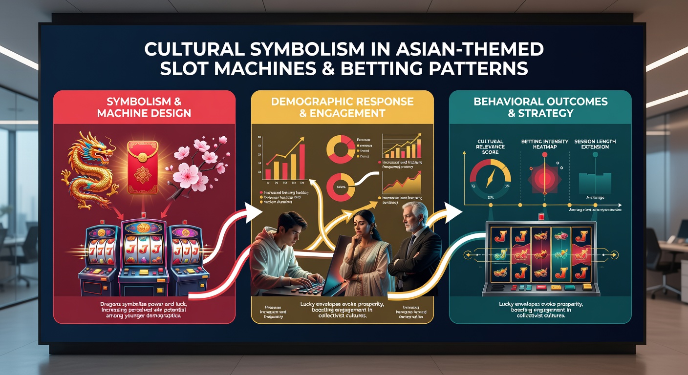 Diverse group of casino patrons interacting with Asian-themed slot machines in a brightly lit gaming floor