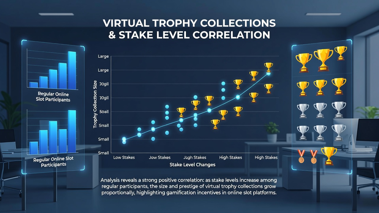 Chart displaying stake level adjustments following trophy unlocks across different player segments in online slots