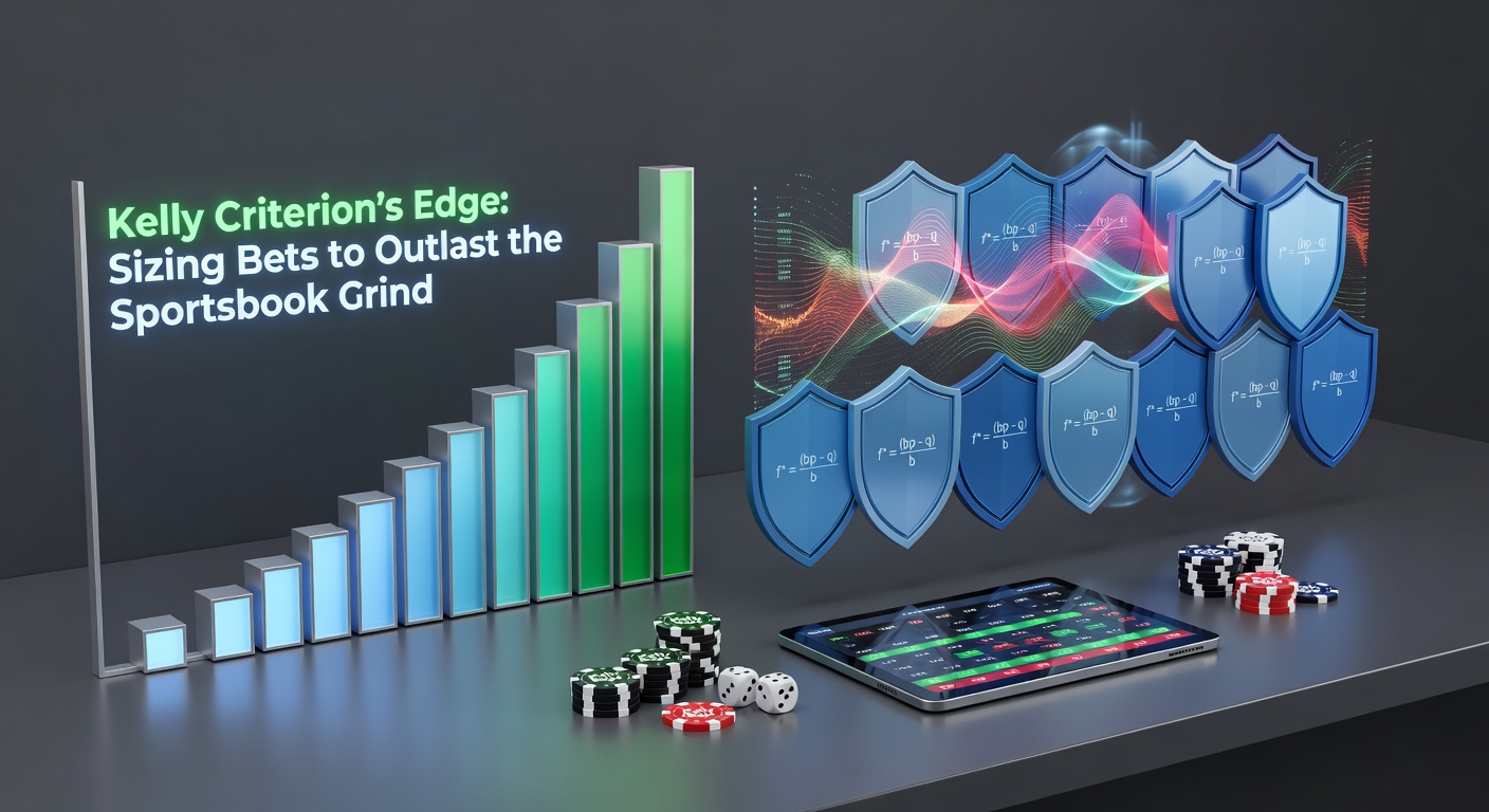 Graph illustrating exponential bankroll growth using Kelly Criterion compared to flat betting strategies over repeated wagers
