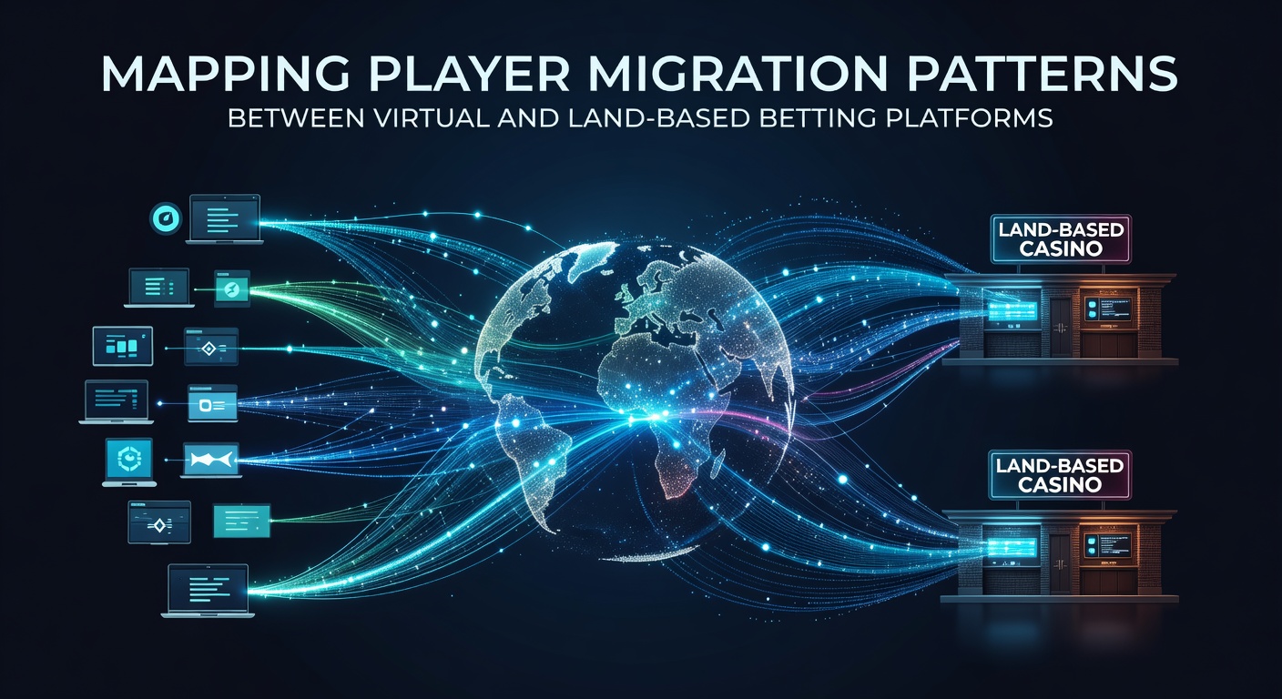 Infographic showing player flows between online and physical betting venues with arrows and data points