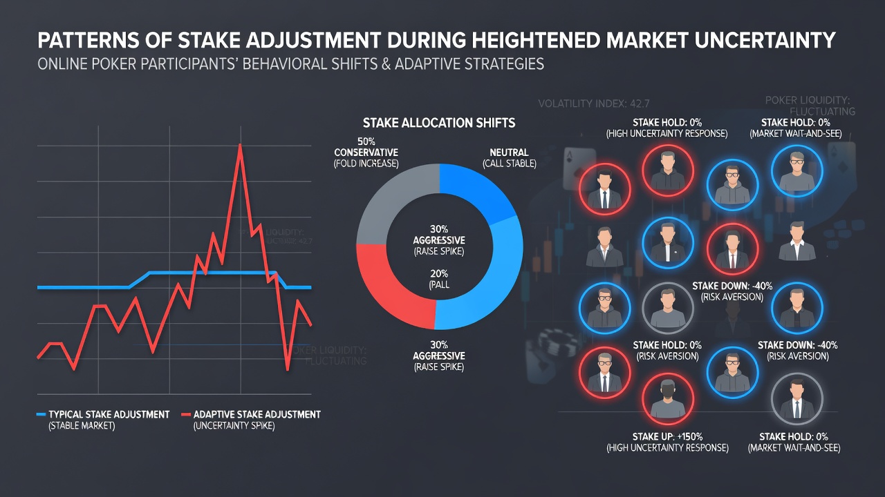 Charts displaying stake level changes in online poker during digital asset market uncertainty