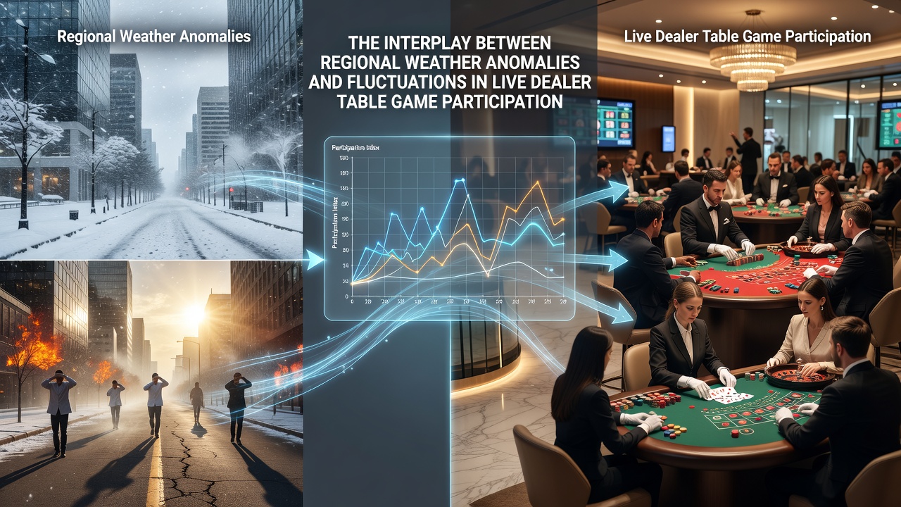 Live dealer table game streams showing participation shifts during weather events